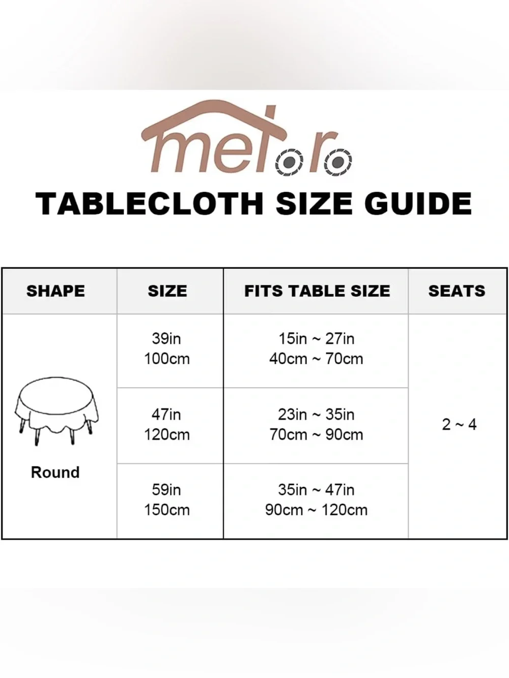 Meioro Round Stripe Tassel Tablecloth
